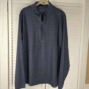 Travis Mathew Mens Gray Crestview 1/4 Zip Golf‎ Pullover Large